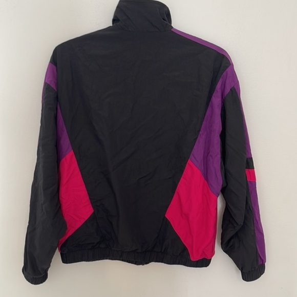 Adidas Women's Retro Colorblock 3 Stripes Windbreaker Jacket size small / S - Picture 2 of 2